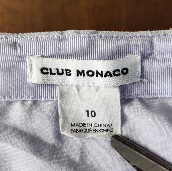 Club Monaco Light Blue Lined Pleated A-line Skater Nella Skirt sz. 10 - Picture 2 of 7